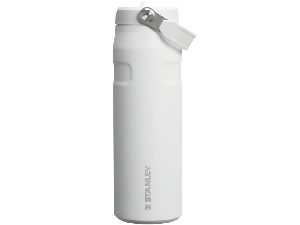 Бутылка для воды объемом 700 мл с откидной трубочкой Stanley IceFlow™ 2.0 - Frosted white-1