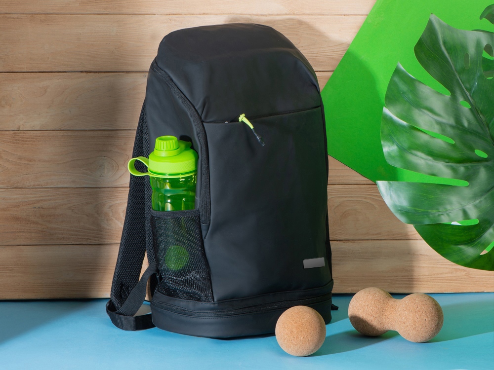 Рюкзак Gym с отделением для обуви, черный (с шильдом)-12