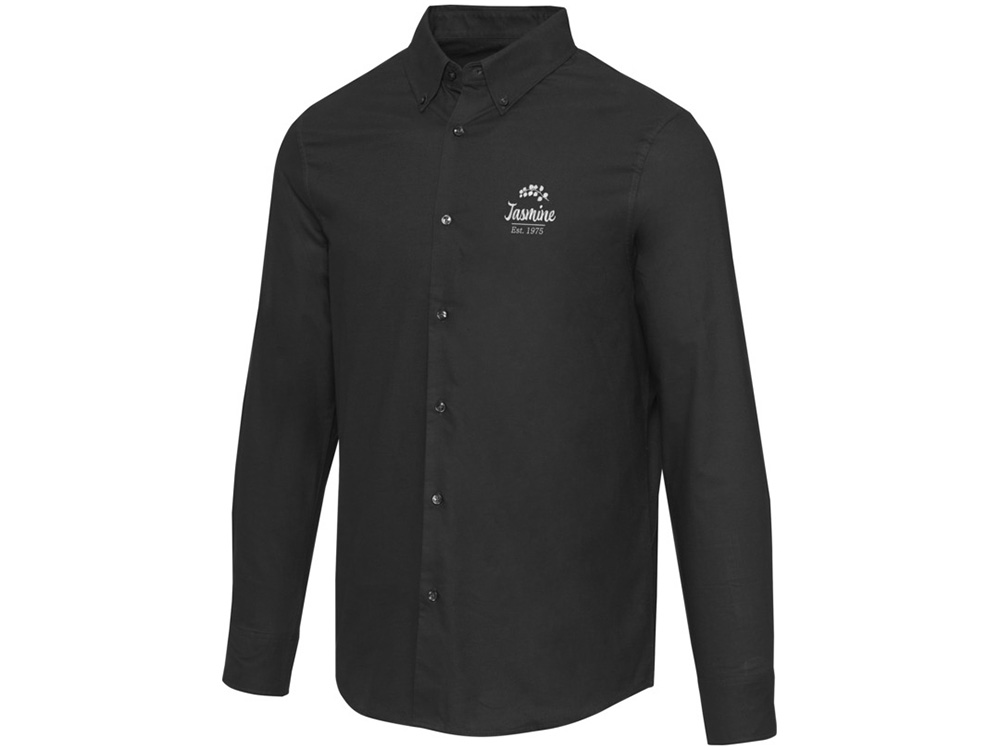 Sphene мужская рубашка оксфорд - сплошной черный-4