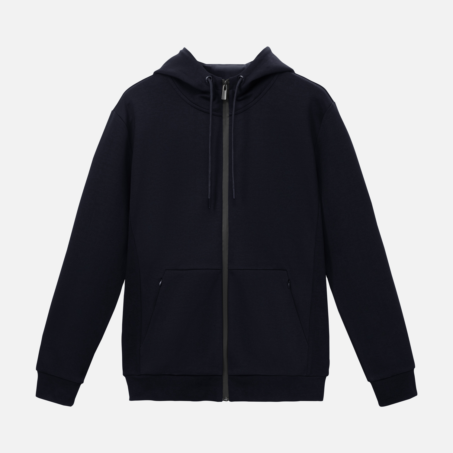 Толстовка на молнии с капюшоном Матео (Mateo) темно-синяя-7