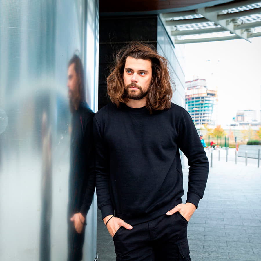 Свитшот унисекс CROAZIA 280, темно-синий-4