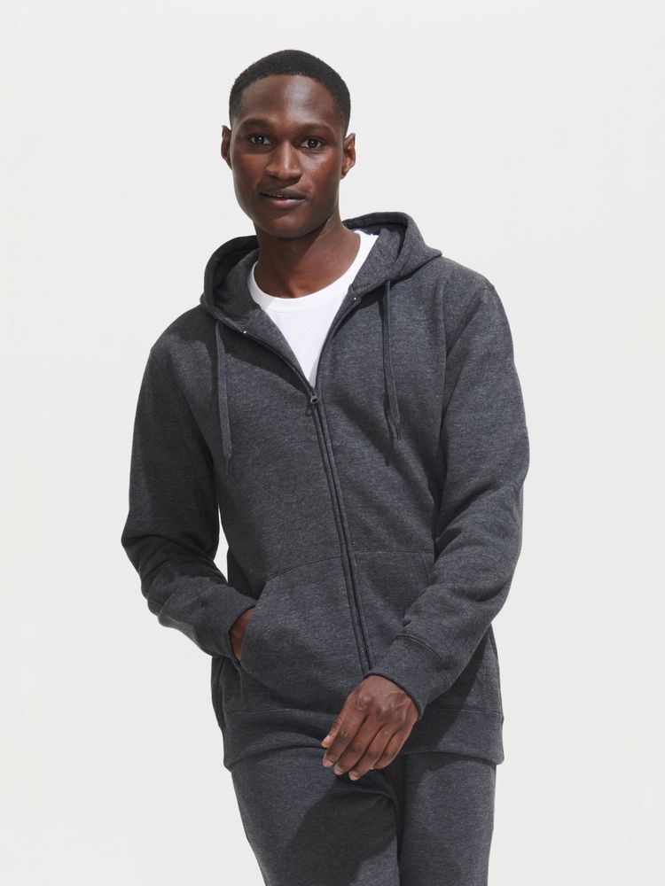 Толстовка мужская на молнии с капюшоном Seven Men, красная-4