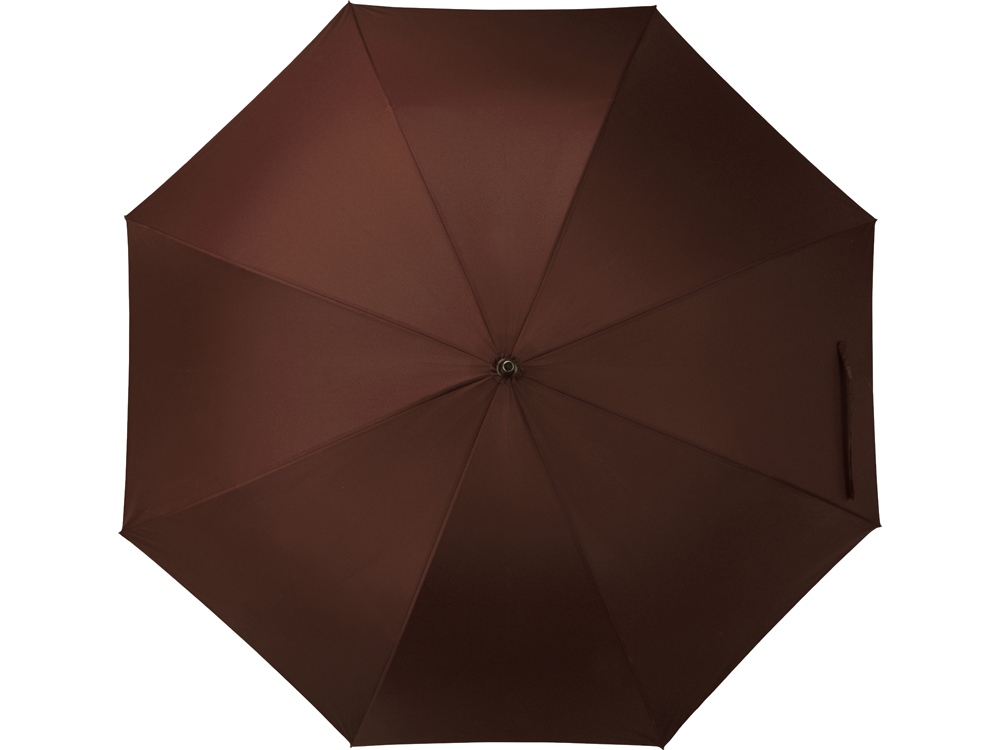 Зонт-трость полуавтоматический, коричневый-1