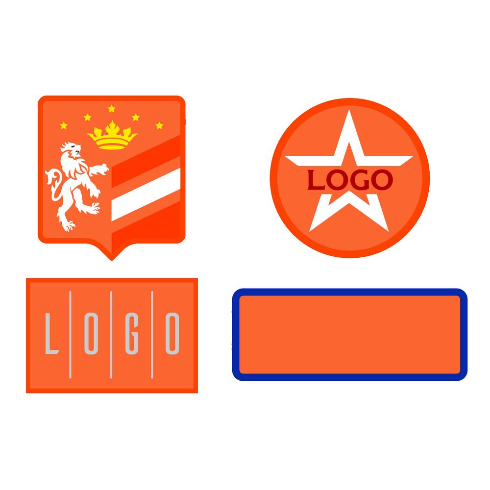 Шеврон из габардина Gabo M, оранжевый-1