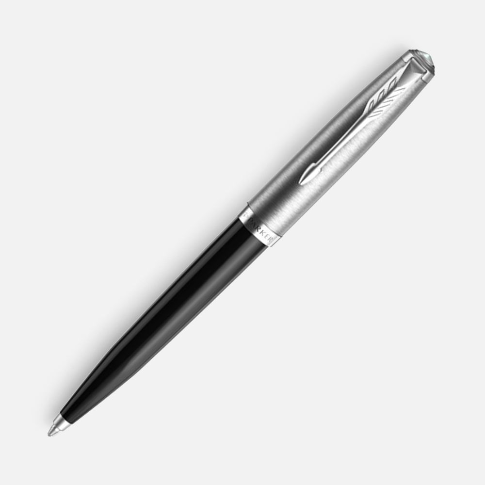 Ручка шариковая Parker 51 Black CT, черная-0