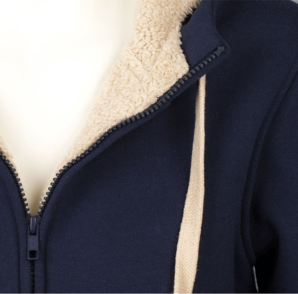 Толстовка унисекс на молнии Sherpa 280, темно-синяя-4