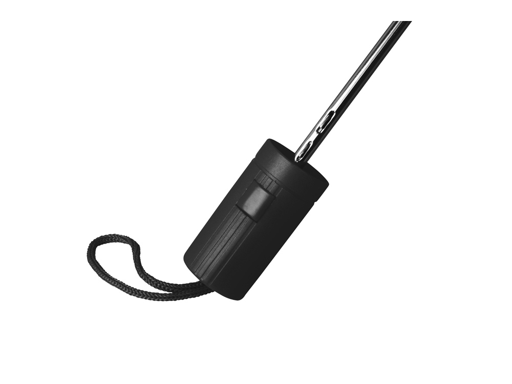 Зонт складной Tulsa, полуавтоматический, 2 сложения, с чехлом, черный-5