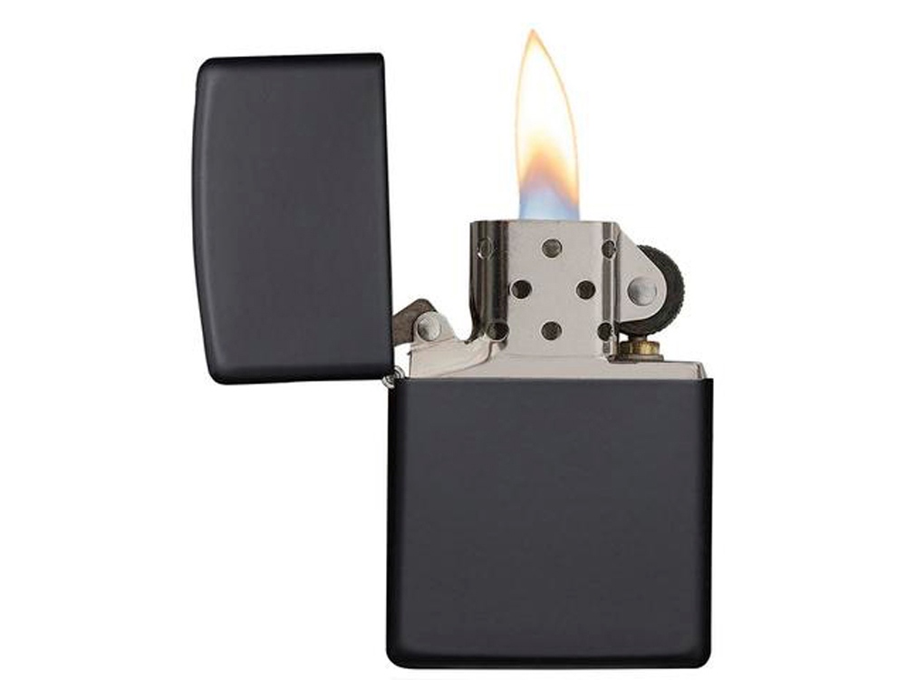 Зажигалка ZIPPO Classic с покрытием Black Matte, латунь/сталь, чёрная, матовая, 38x13x57 мм-3