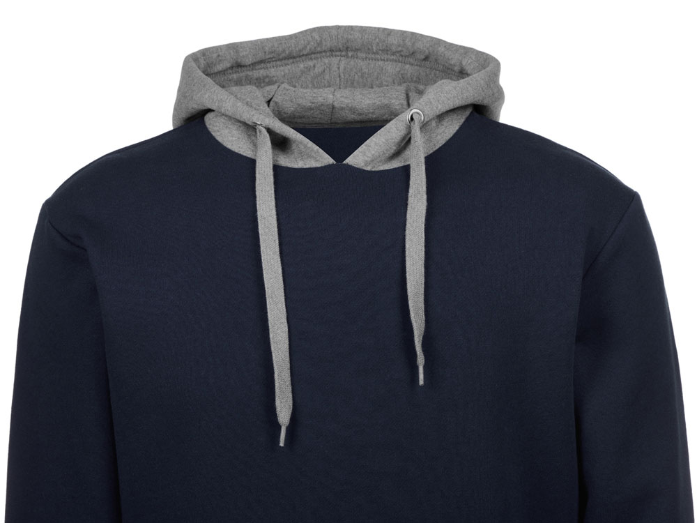Толстовка с капюшоном Amsterdam мужская, темно-синий/серый меланж-4