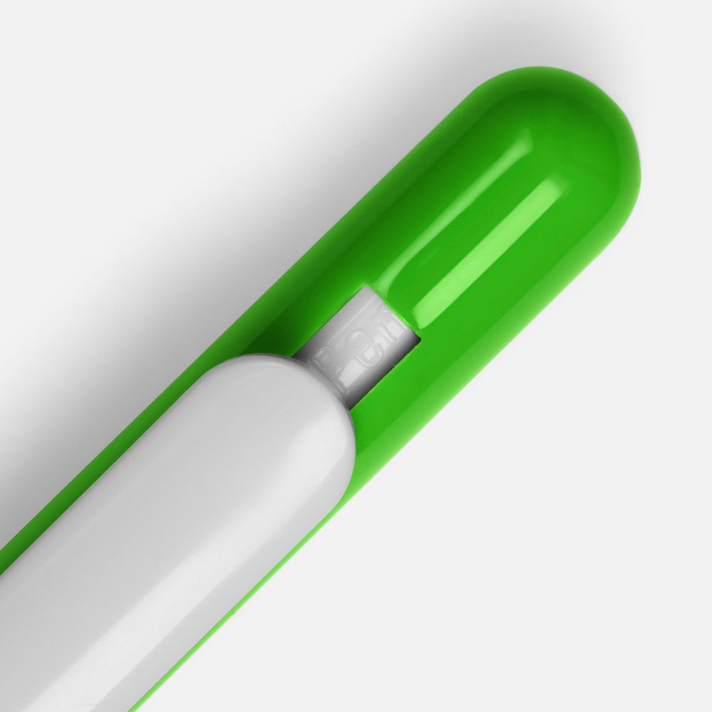 Ручка шариковая Swiper, зеленая с белым-2