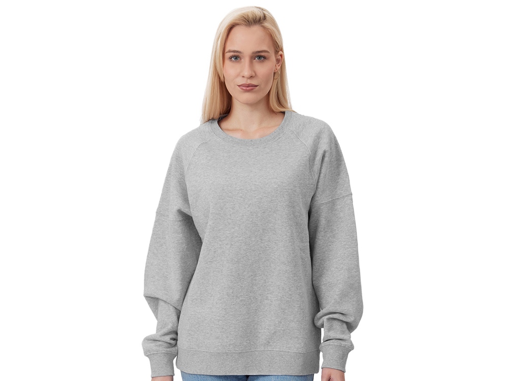 Свитшот оверсайз Paris, унисекс, серый меланж-3