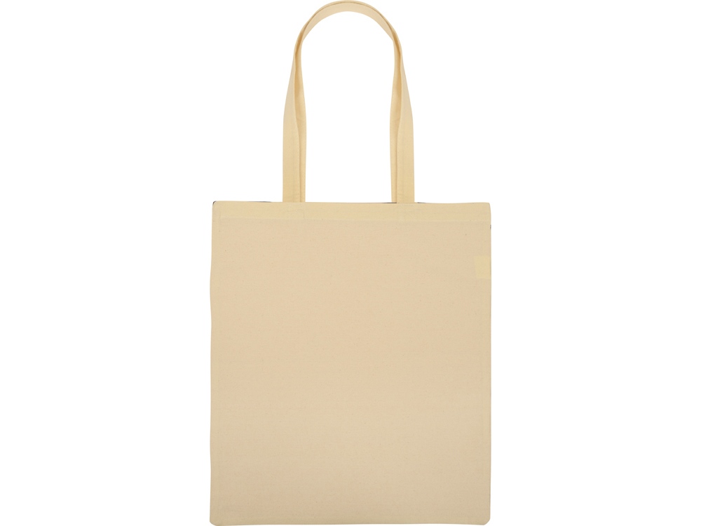 Сумка для шопинга Twin двухцветная из хлопка, 180 г/м2, черный/натуальный-6