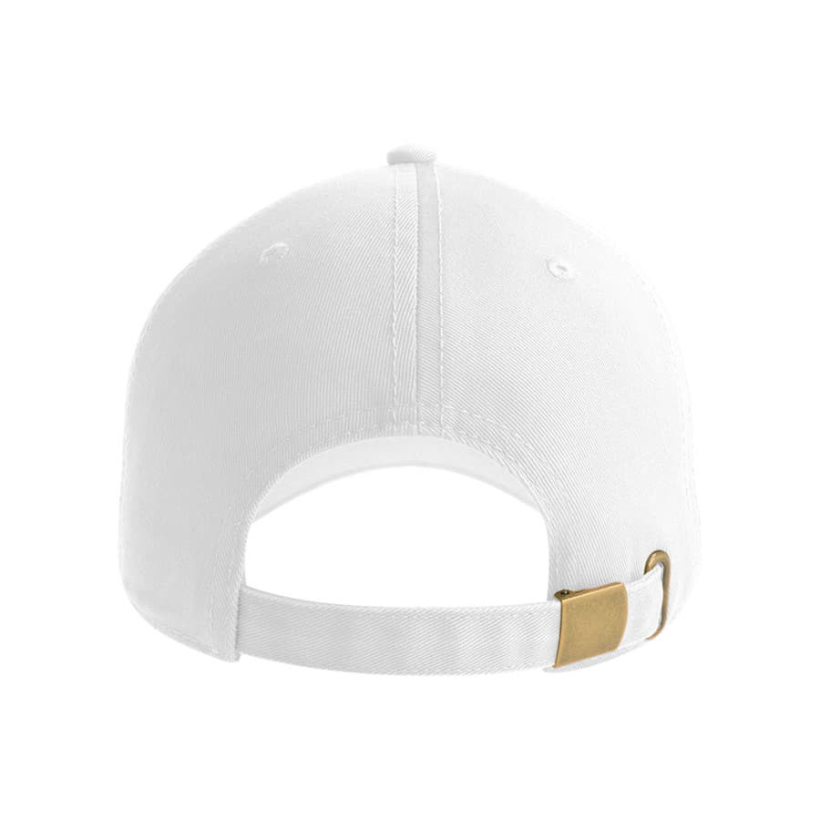 Бейсболка FRASER, органический хлопок, 6 клиньев, металлическая застежка, белый-2