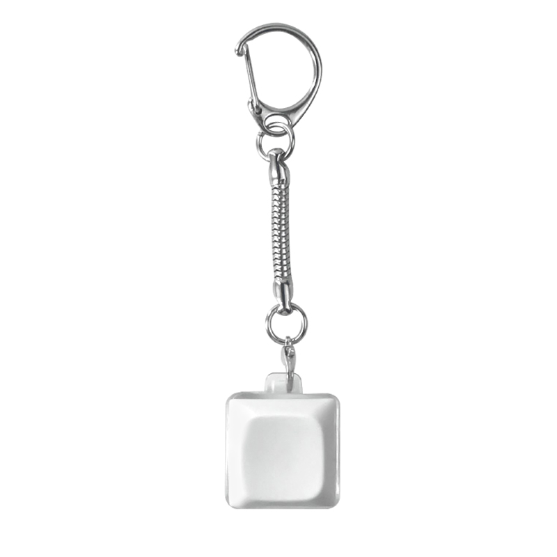 Брелок PUSH ME с LED подсветкой, Белый-1