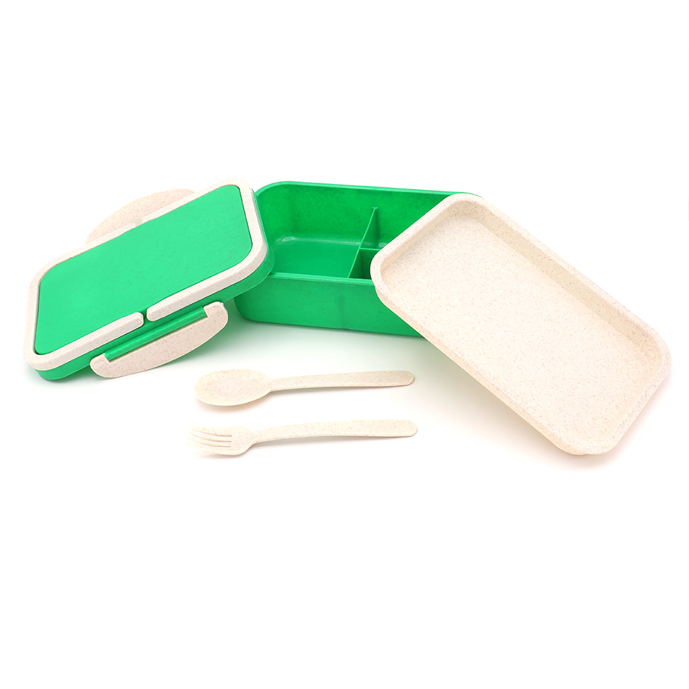 Ланчбокс (контейнер для еды) Inar из пшеничного волокна, Зелёный-1