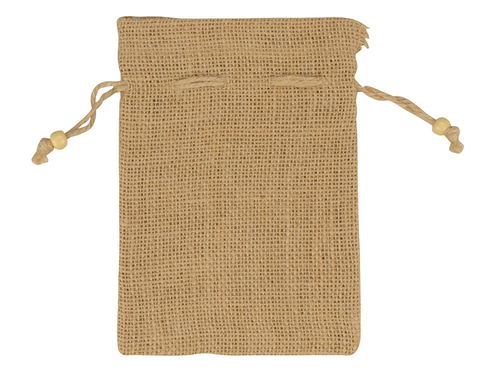 Мешочек подарочный, джут, средний, натуральный-1