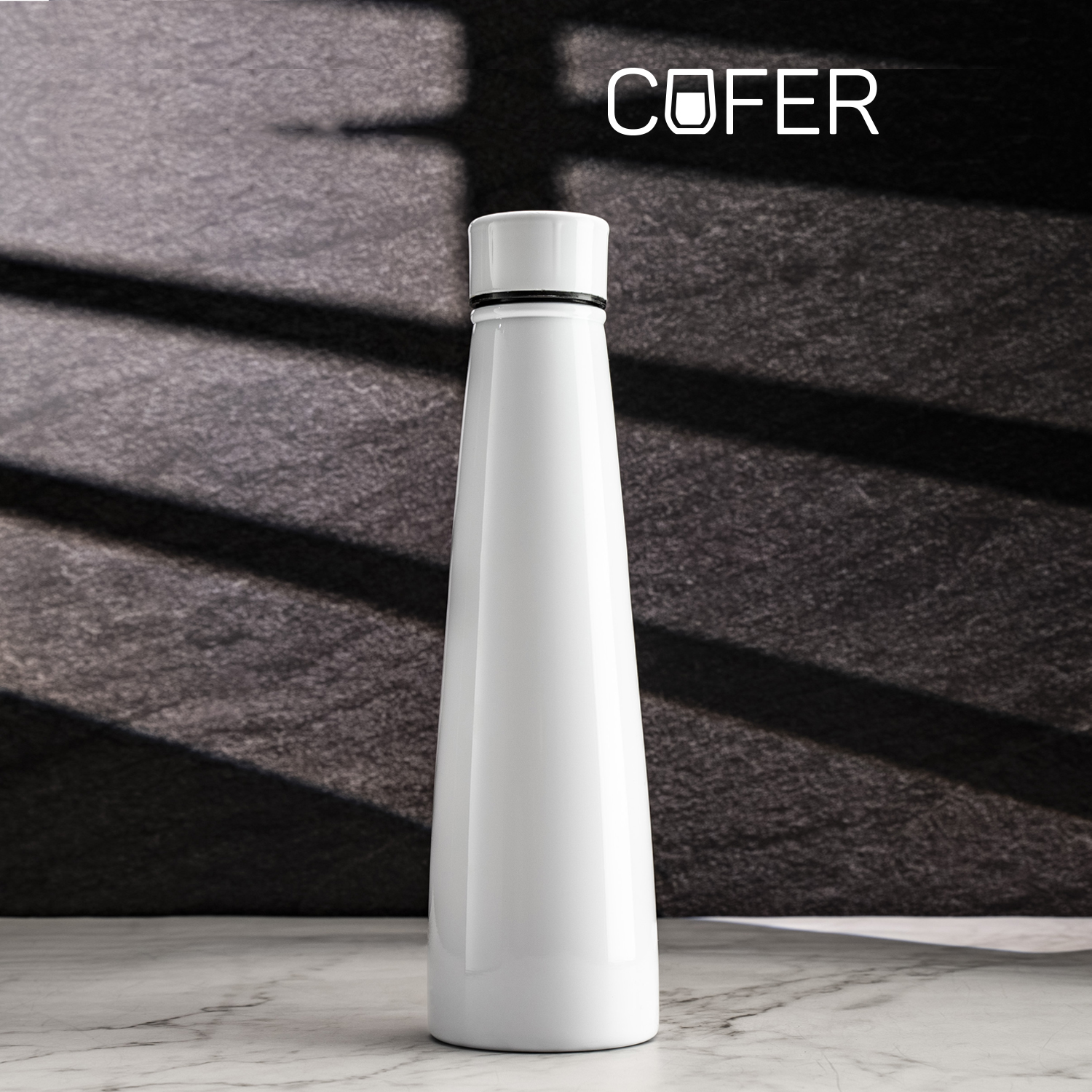 Термобутылка для напитков N-shape (белый)-0