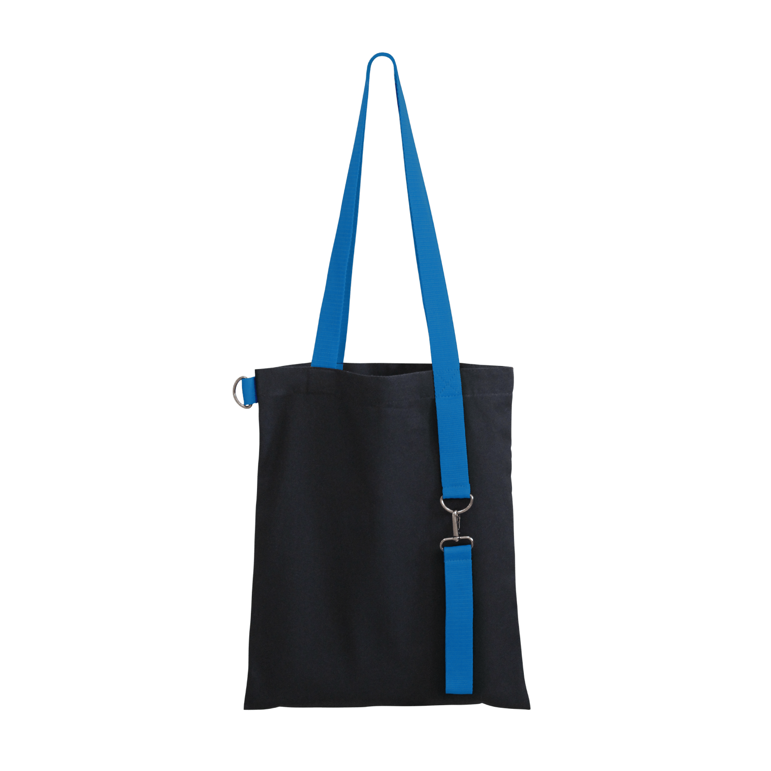 Шоппер Superbag black (чёрный с голубым)-3