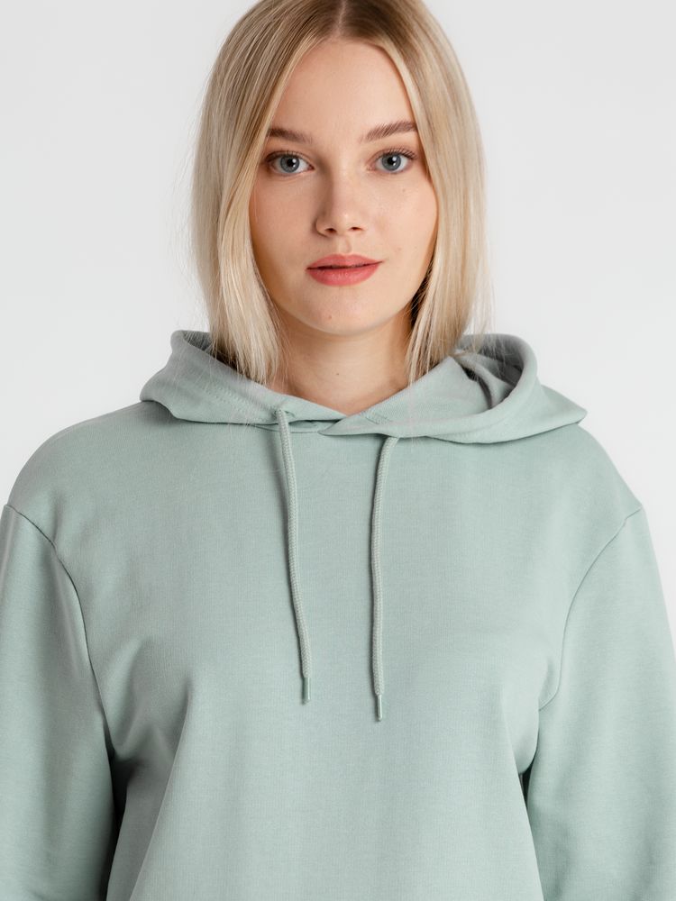 Толстовка с капюшоном унисекс Hoodie, серо-зеленая-5