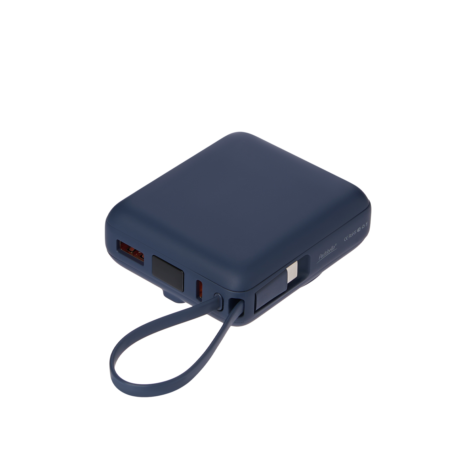 Внешний аккумулятор с подсветкой Риттер PD (Ritter PD) 10000mAh с функцией беспроводной зарядки 15W, синий-1