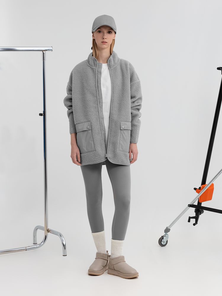 Куртка унисекс Oblako, светло-серая-6