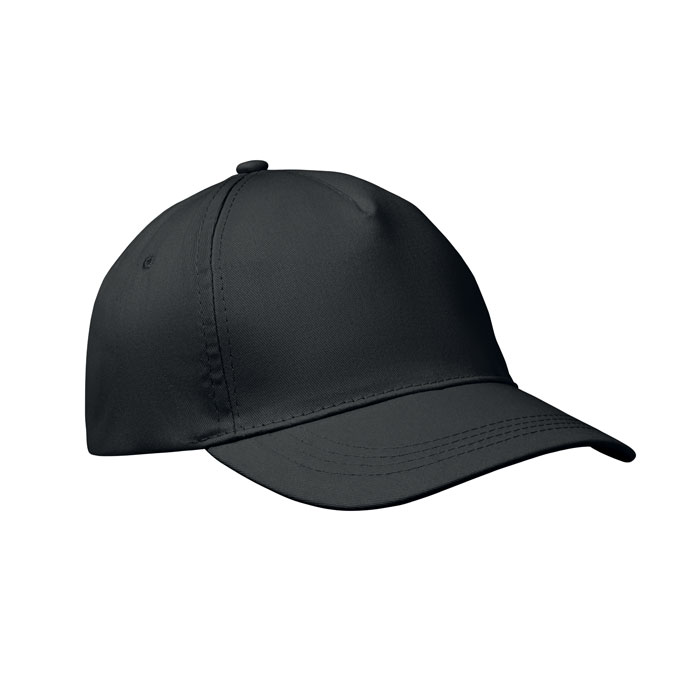 5 panel baseball cap, черный-0