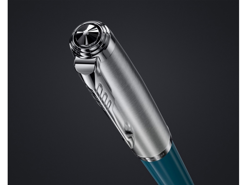 Шариковая ручка Parker 51 CORE TEAL BLUE CT, стержень: M, цвет чернил: black, в подарочной упаковке.-4