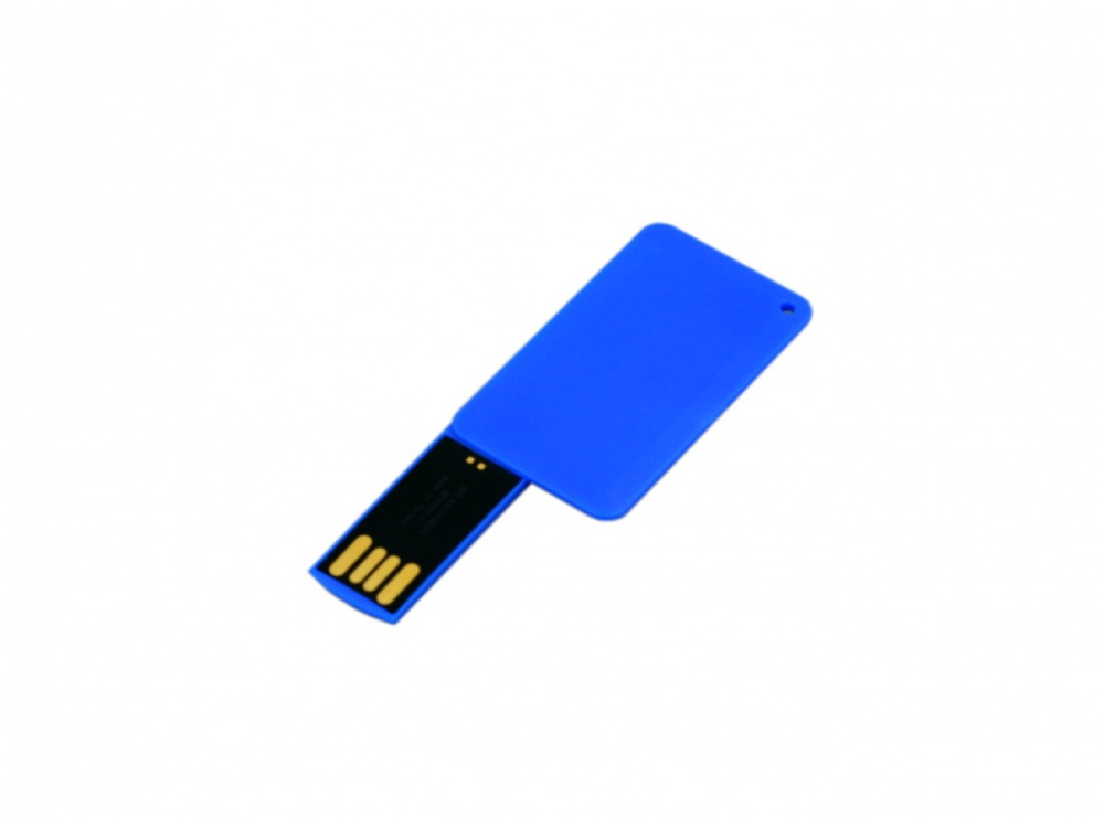 USB-флешка на 16 Гб в виде пластиковой карточки, синий-1