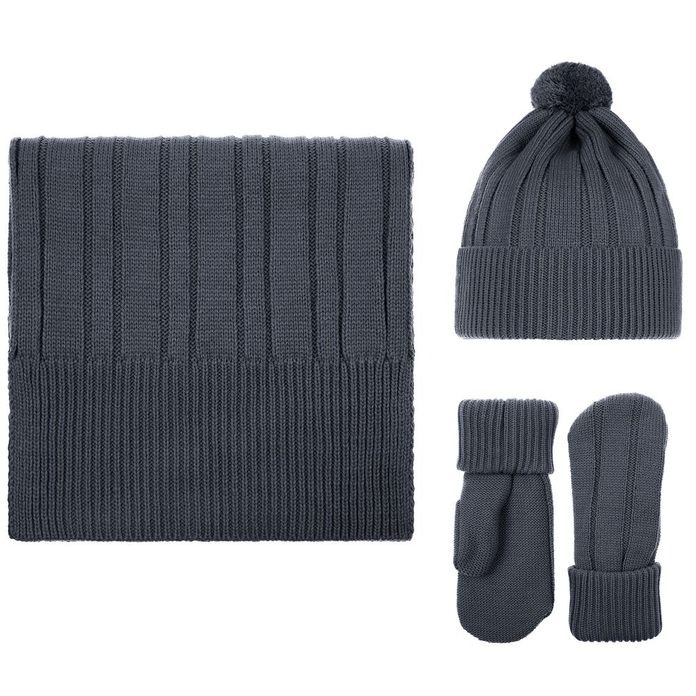 Шапка Knit Beat, серая (графит)-2