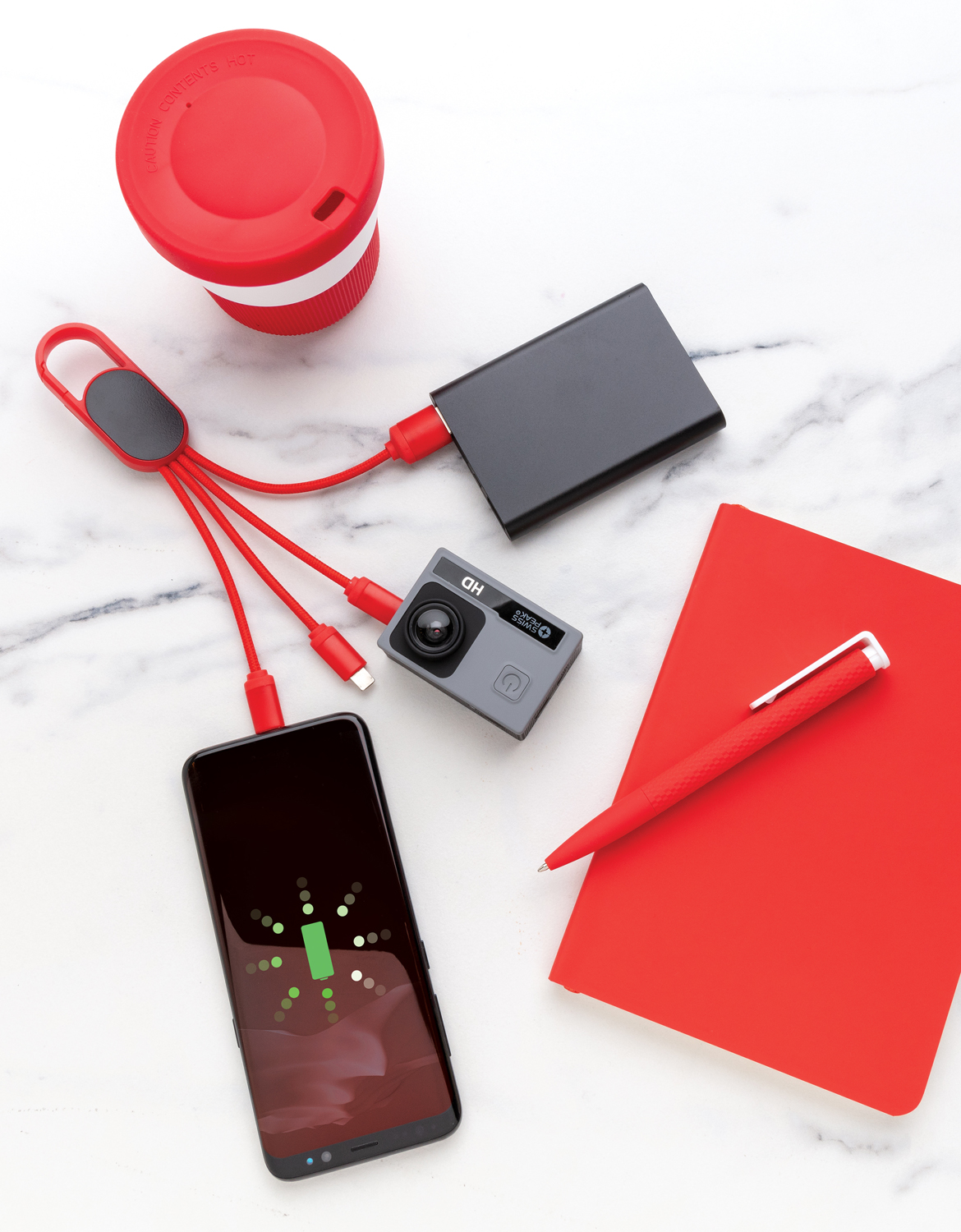 Кабель 4 в 1 с карабином-4