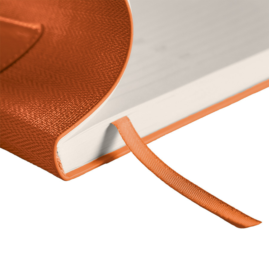 Ежедневник недатированный Scotty, А5-,  оранжевый, кремовый блок, без обреза, оранжевый-6