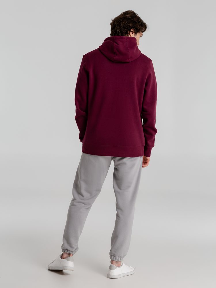 Толстовка с капюшоном унисекс King, бордовая-6