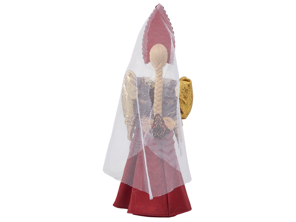 Подарочный набор: кукла фарфоровая, крем-мед, красный-13