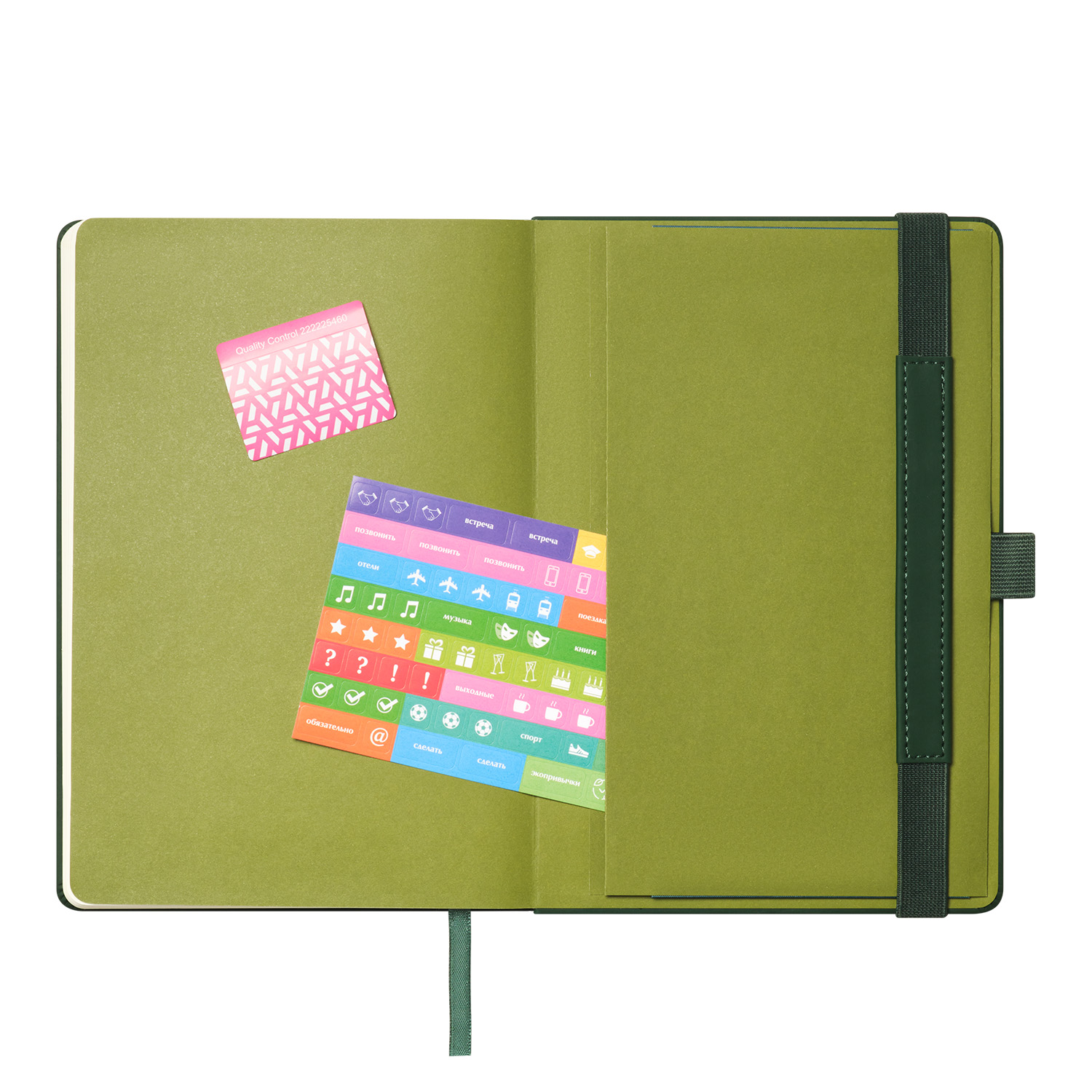 Ежедневник Alpha недатированный, зеленый/оливковый-9