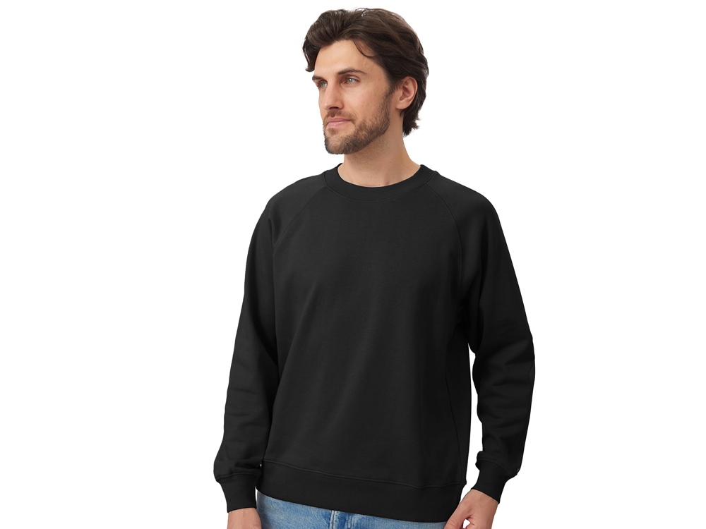 Свитшот оверсайз с рукавом реглан Belgrade, унисекс, черный-4