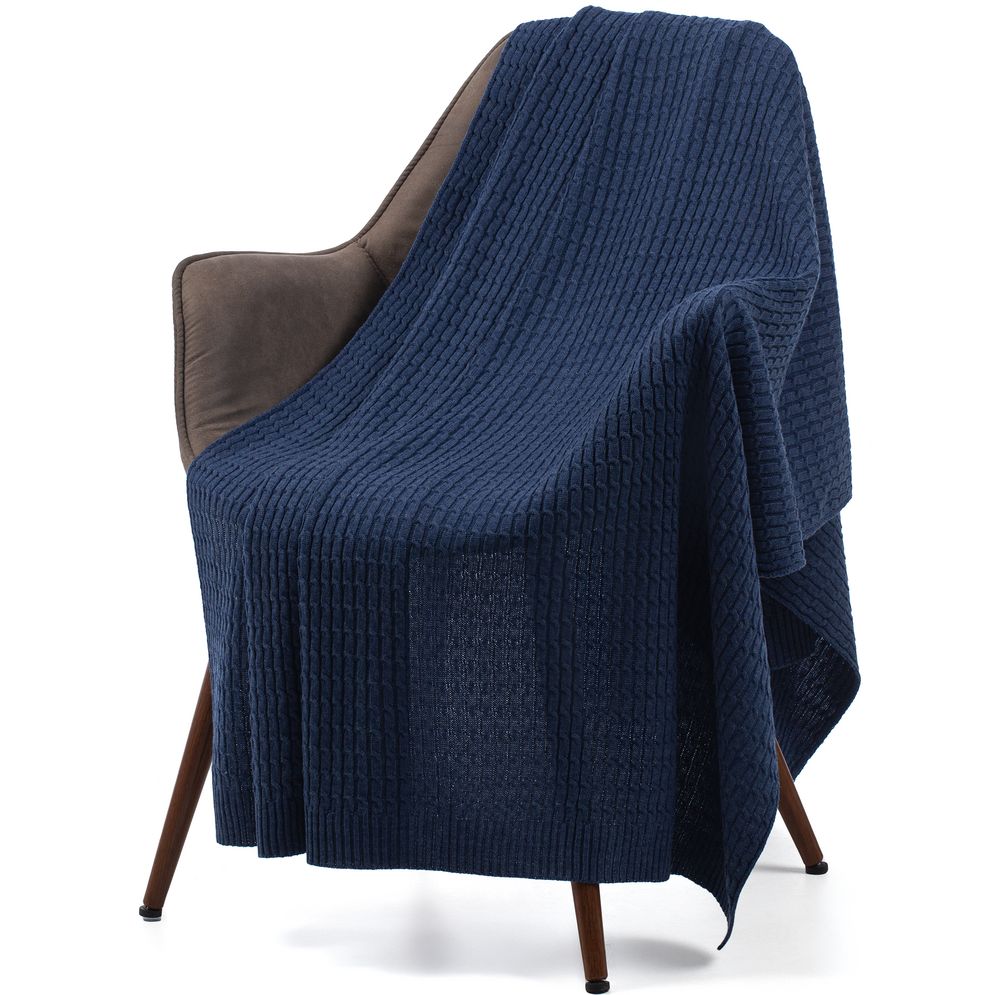 Плед Slumberland, синий (джинс)-0