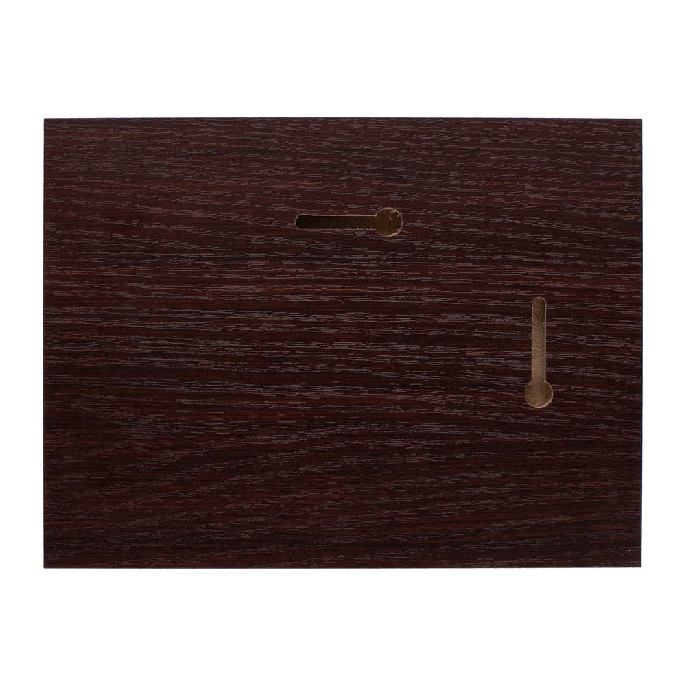 Плакетка Plaque, малая, вишня с серебристой пластиной-1