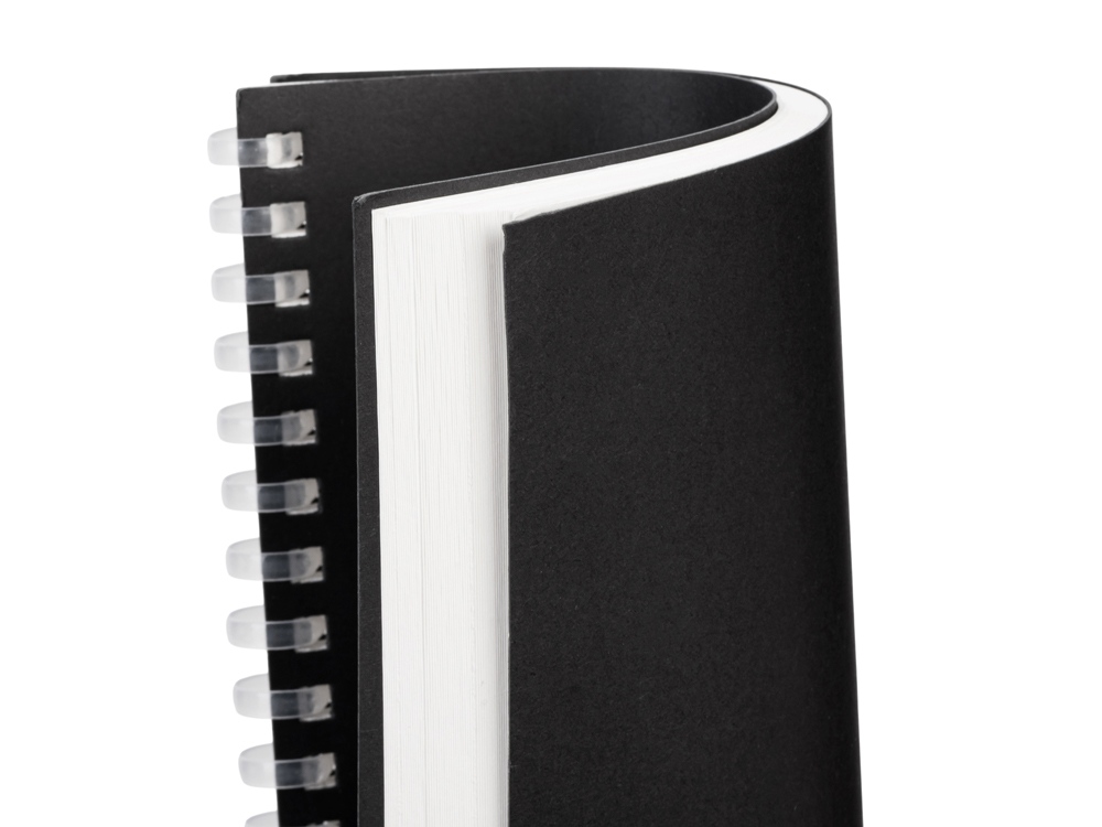 Блокнот на мягкой спирали А5 Sahara, 60 листов 70 гр/м2, черный-3