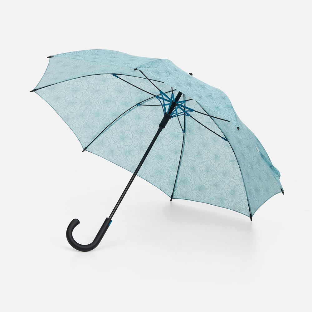 Зонт-трость Undercolor с полной запечаткой на заказ, с бирюзовыми спицами-0