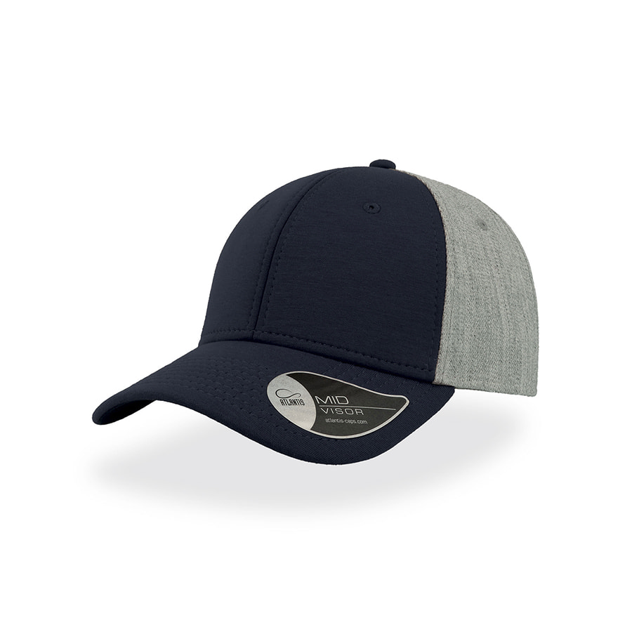 Бейсболка "Contest",6 клиньев, пластиковая застёжка, темно-синий, серый-0