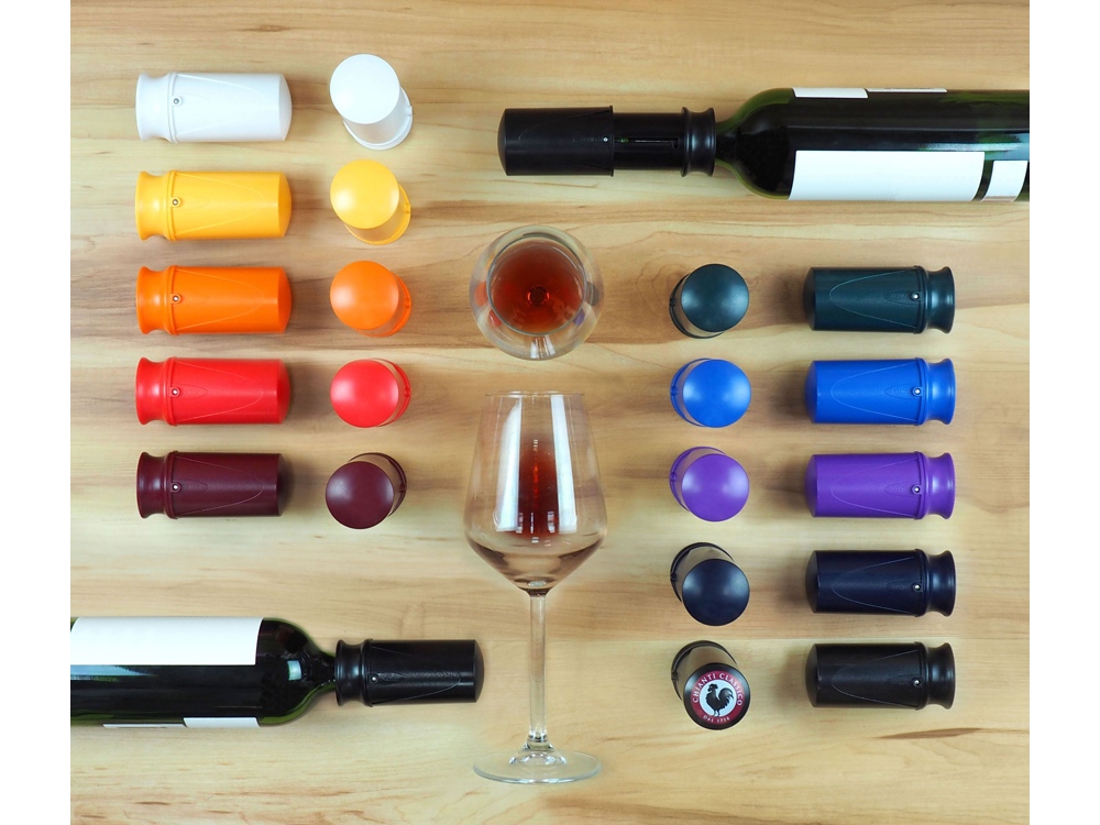 Винный насос и стоппер Pump It, черный-5