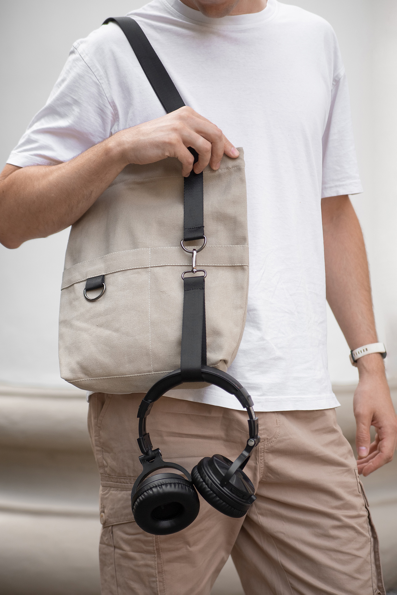 Шоппер Superbag ZIP, с двумя карманами и молнией (песочный)-6