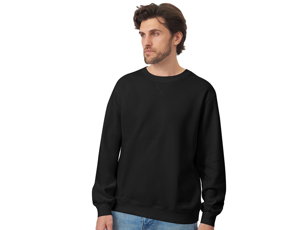 Свитшот оверсайз Lisbon унисекс, черный-4