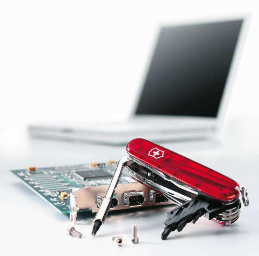 Офицерский нож CyberTool L, прозрачный красный-1