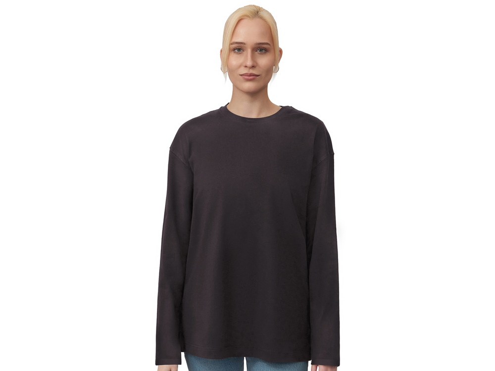 Лонгслив оверсайз Berlin унисекс, темно-серый-2