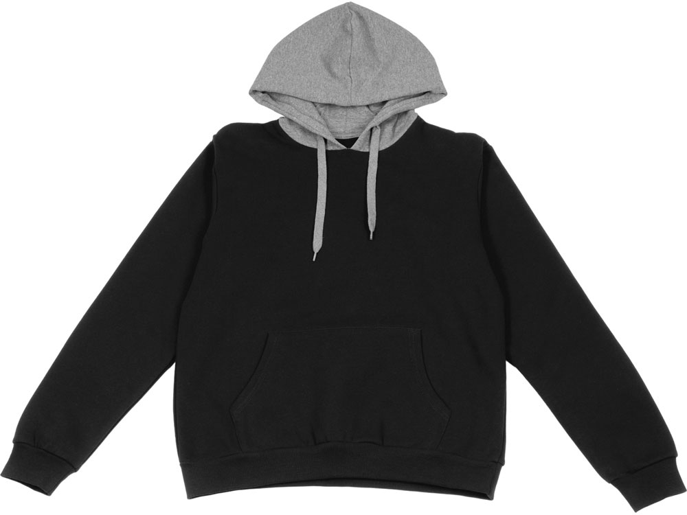 Толстовка с капюшоном Amsterdam мужская, черный/серый меланж-7