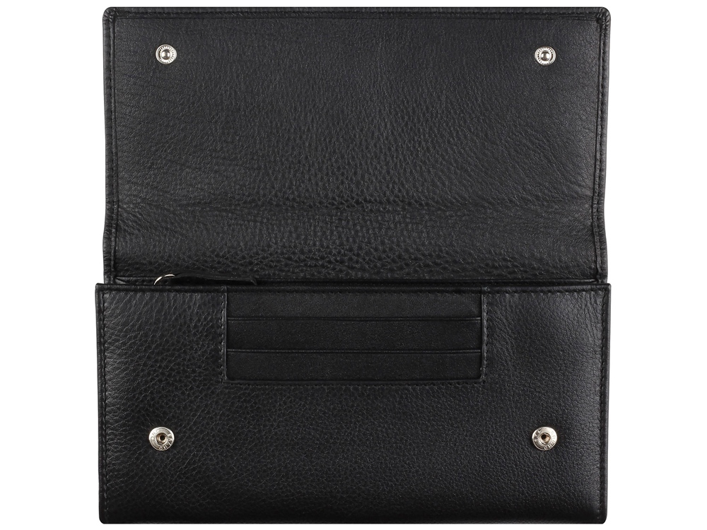 Кошелёк женский BUGATTI Lady Top, чёрный, натуральная воловья кожа, 20х2,5х10,5 см-2
