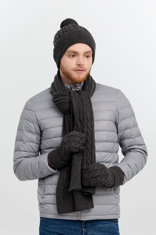 Шарф Heat Trick, темно-серый меланж-4