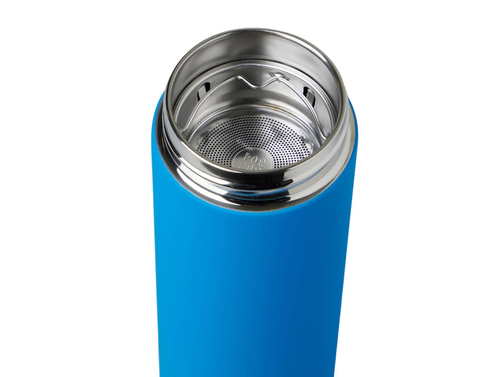 Термос Confident с покрытием soft-touch 420мл, голубой-4