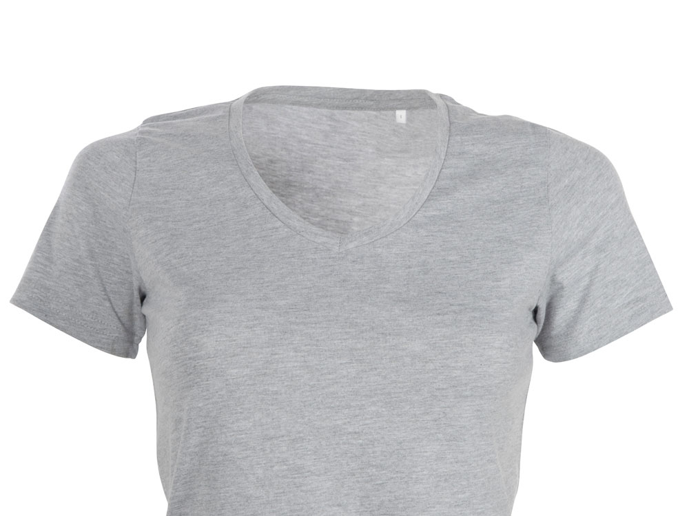 Футболка Heavy Super Club N женская с V-образным вырезом, серый меланж-9